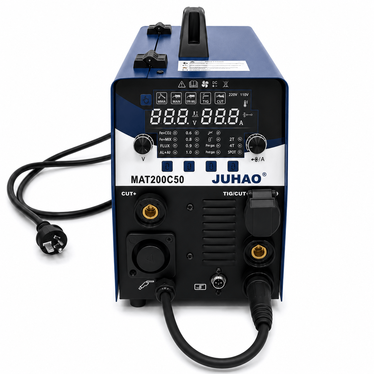 6-In-1 Dual Voltage Welder &amp; 40A Plasma Cutter, Pulse MIG TIG MMA 180A