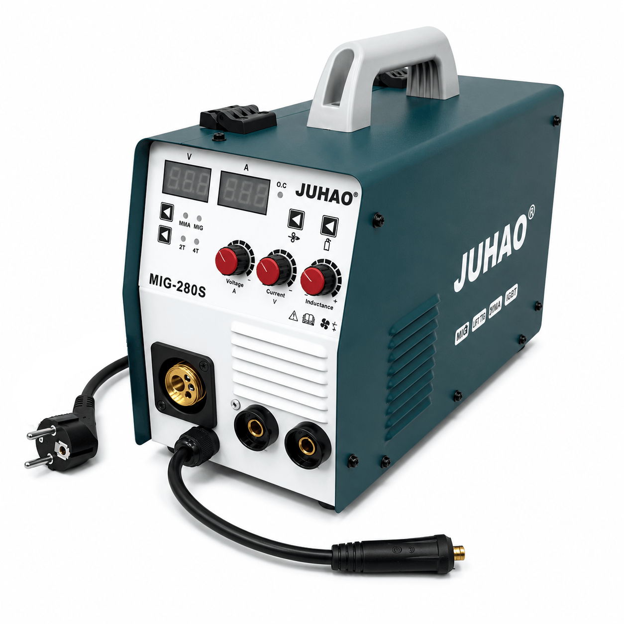 4-in-1 Dual Voltage Welder, 160A, Gas MIG, Flux Core MIG, TIG & MMA