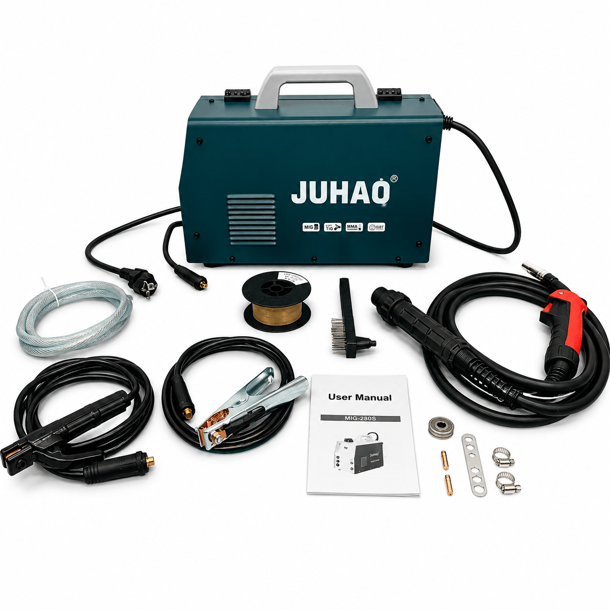 4-in-1 Dual Voltage Welder, 160A, Gas MIG, Flux Core MIG, TIG & MMA