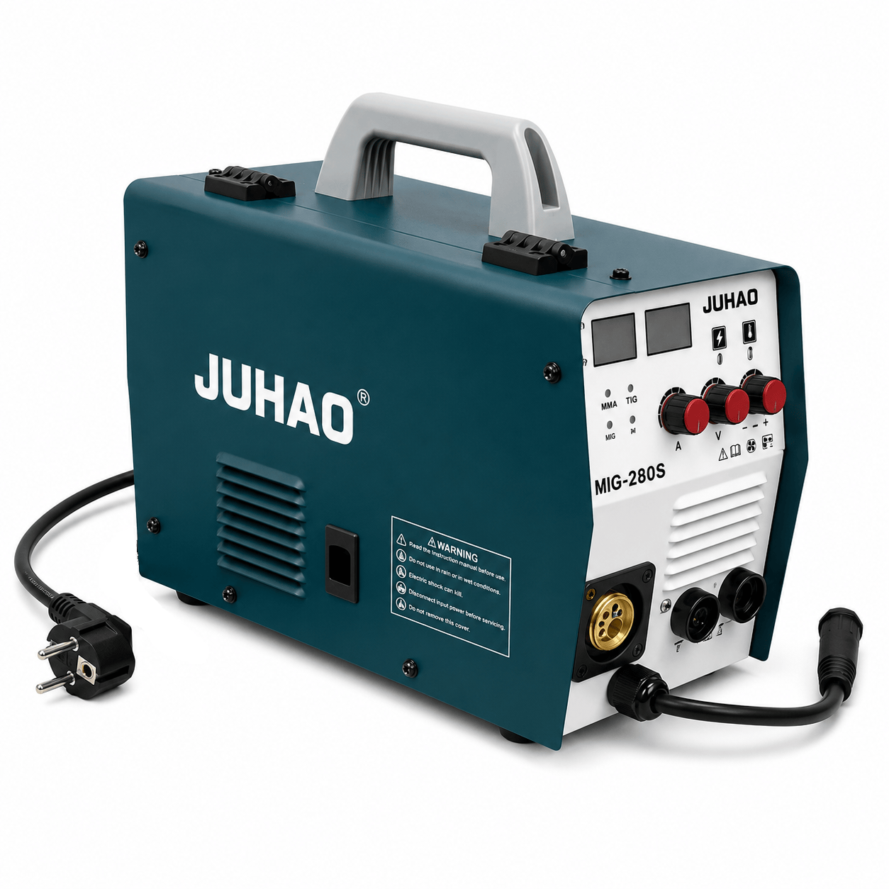 4-in-1 Dual Voltage Welder, 160A, Gas MIG, Flux Core MIG, TIG & MMA