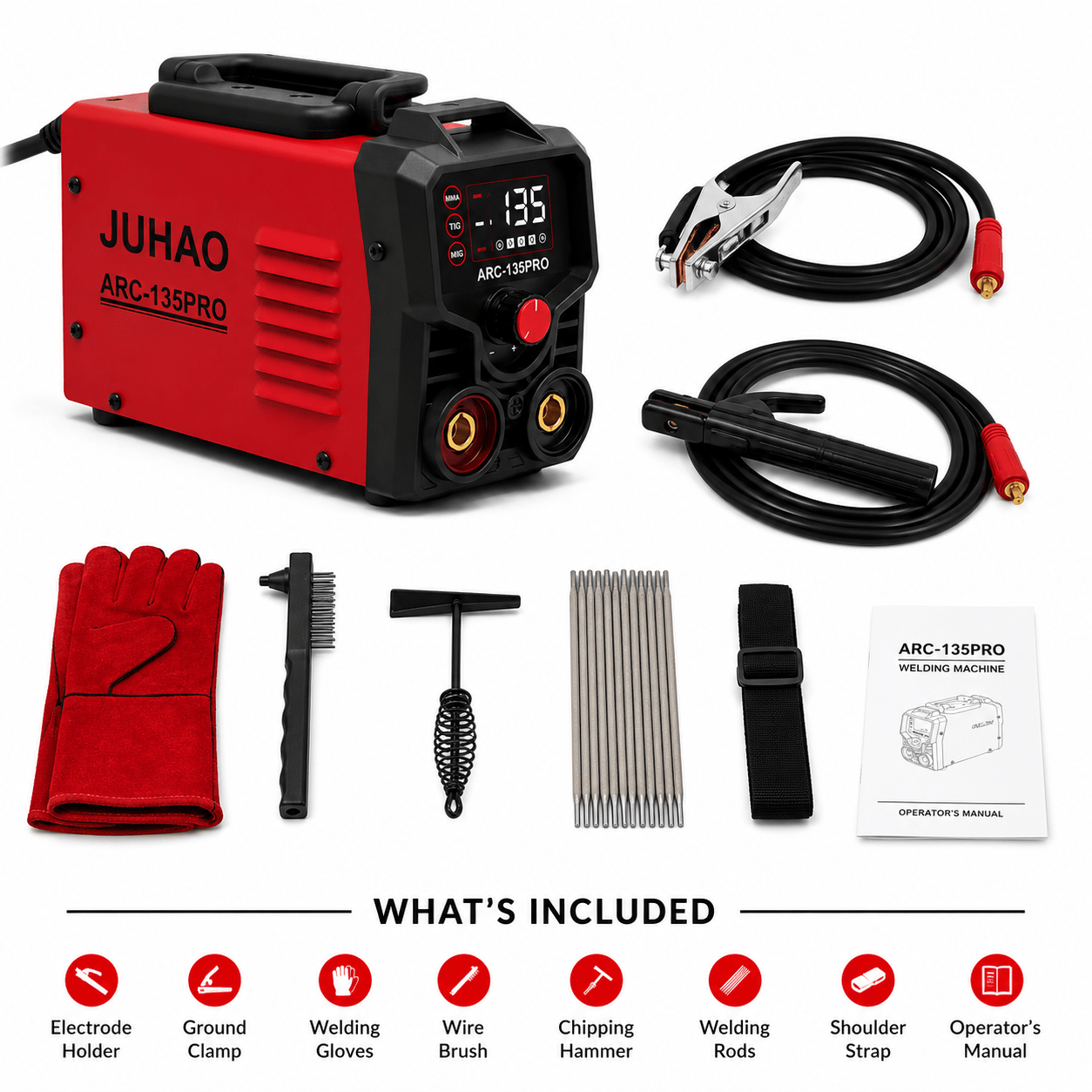 110V MMA & Lift TIG Welder, 120A, Portable 2kg Design