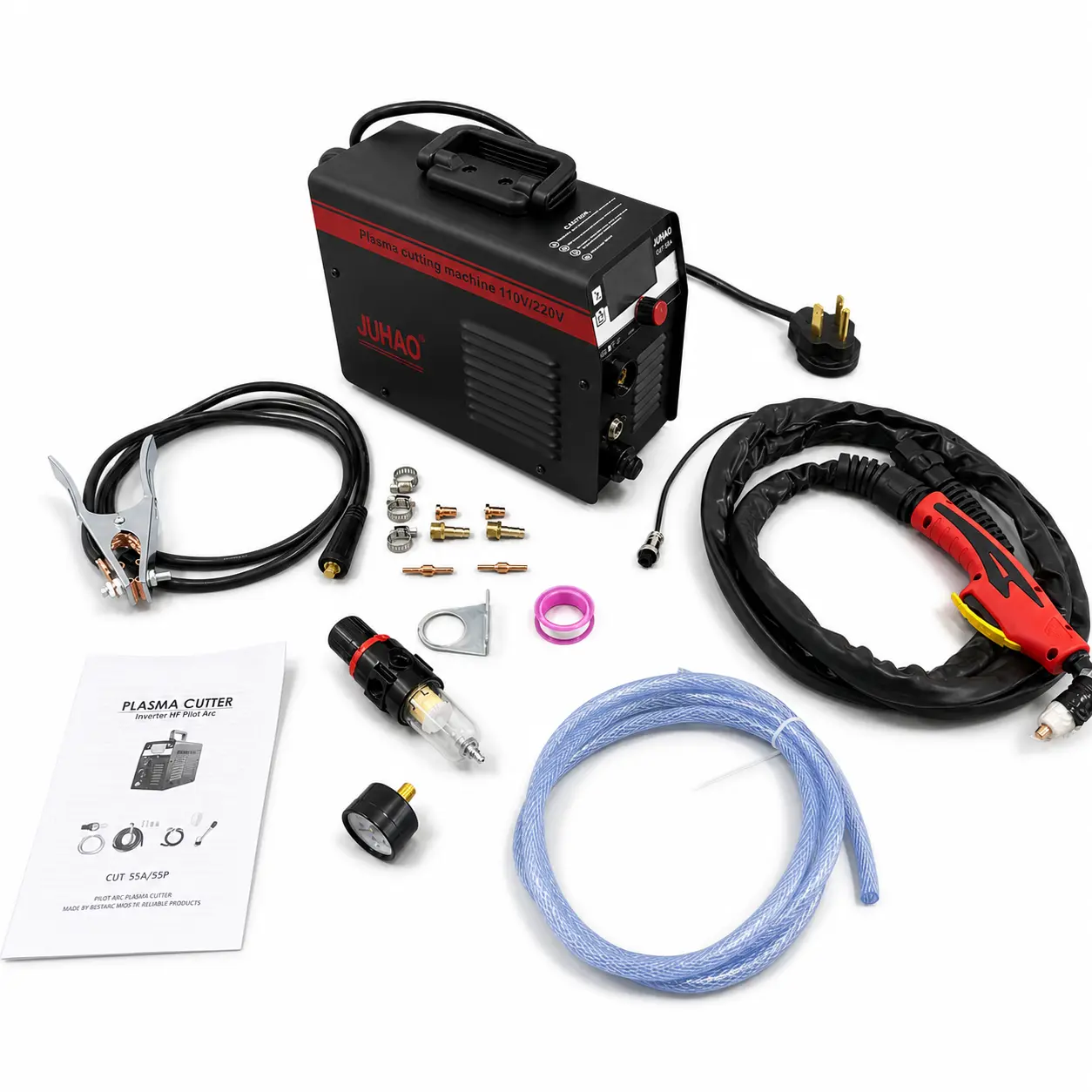 Dual Voltage 110V/220V 40A Plasma Cutter, IGBT Inverter, Cuts Up to 16mm Steel