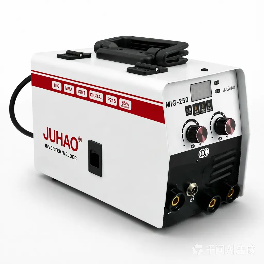 120A Gas & Flux Core MIG Welder, 220V IGBT Inverter, Por