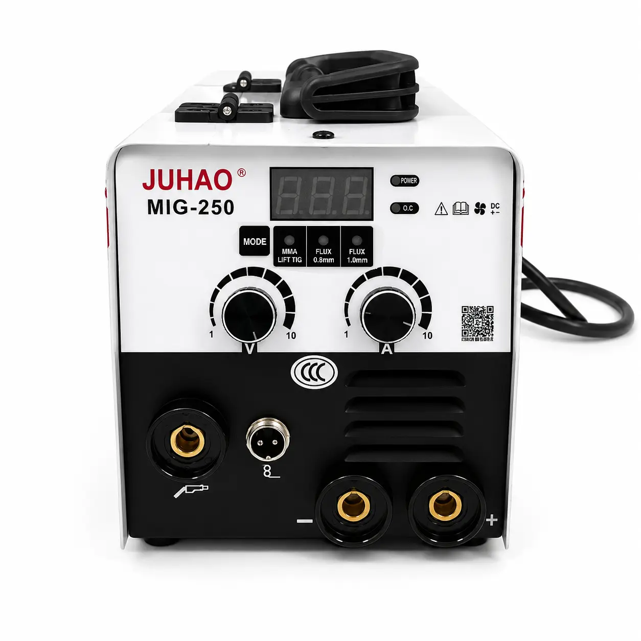 120A Gas & Flux Core MIG Welder, 220V IGBT Inverter, Portable 3.7kg Design